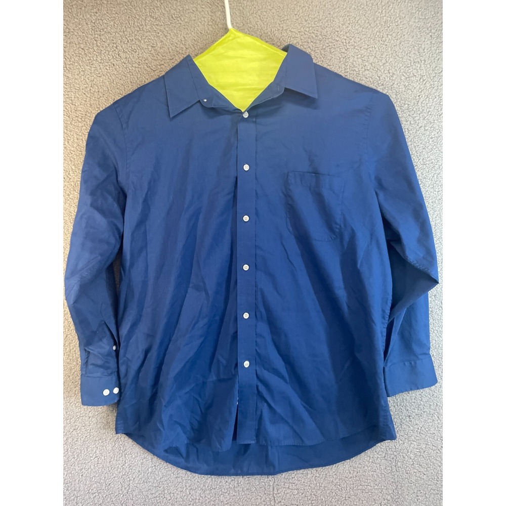 Croft &‎ Barrow  Dress Shirt Men's 18 1/2 34/35 Navy Blue